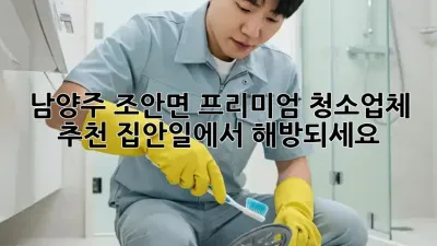 남양주 조안면 프리미엄 청소업체 추천: 집안일에서 해방되세요!